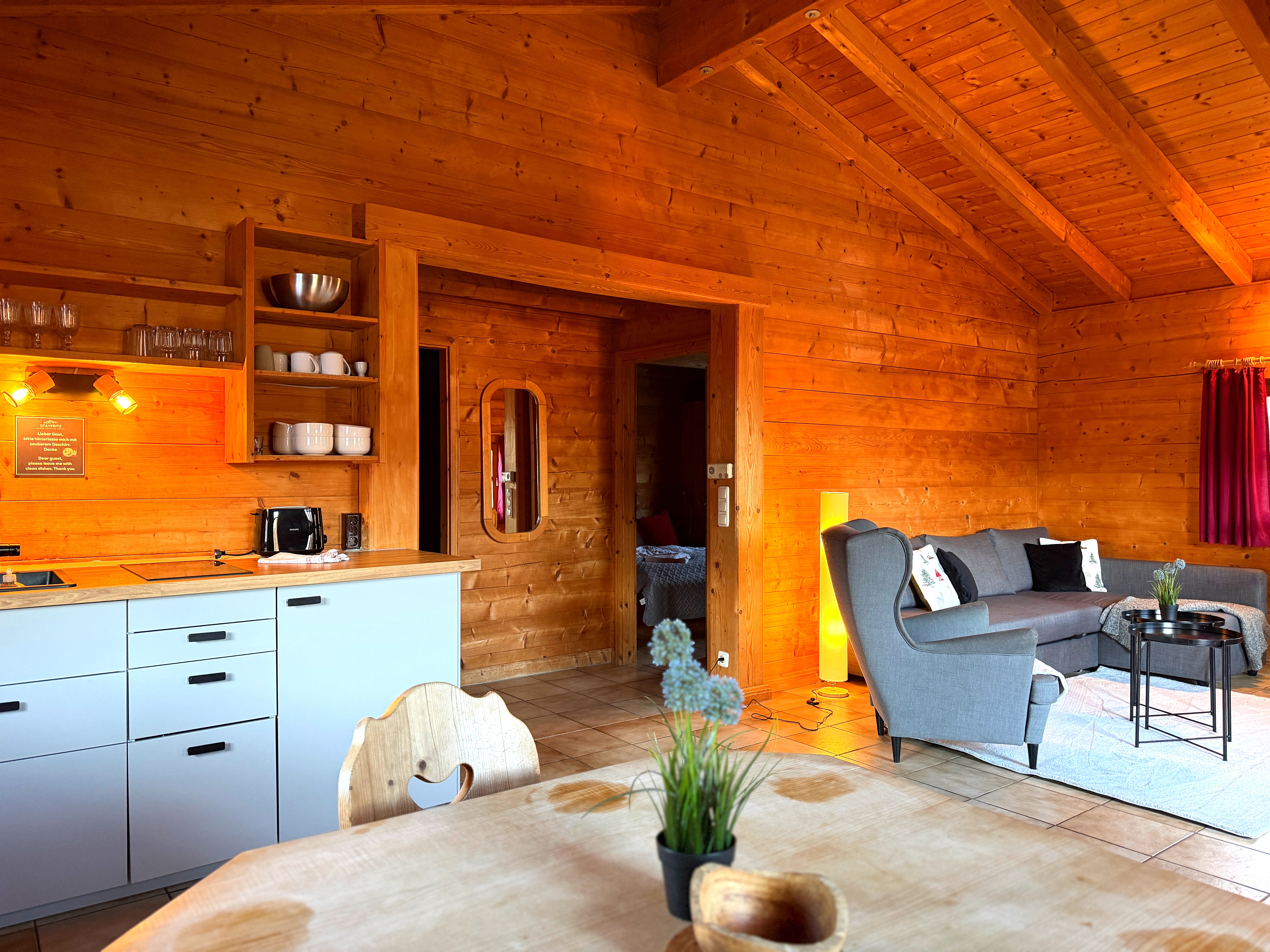 Küche und Wohnbereich