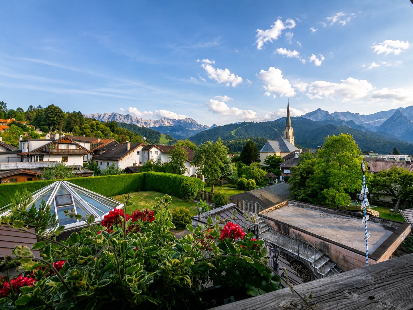 Hotel Schatten | Doppelzimmer 28 mit Balkon und Bergblick